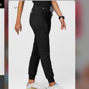 Women's Black Zamora - High Waisted Scrub Pants